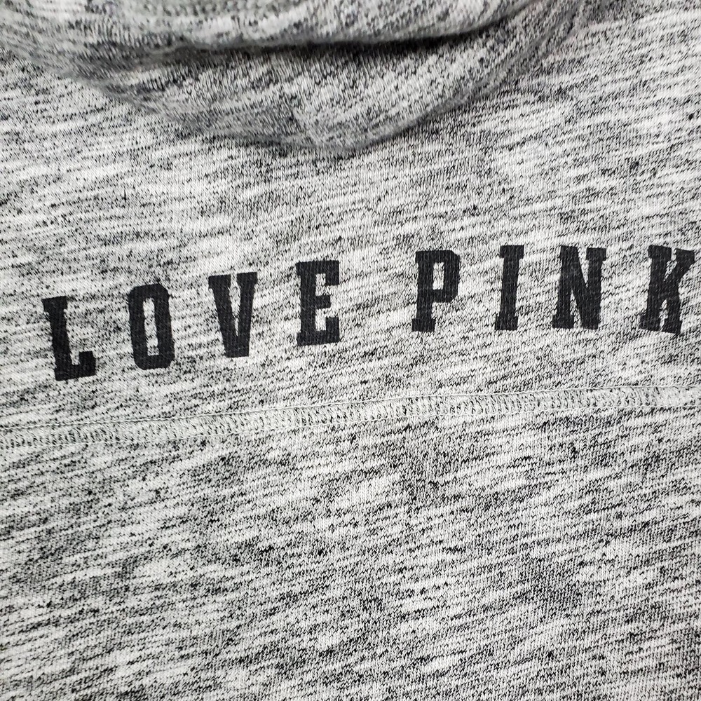 PINK Victoria's Secret Gray/Black Cowl Neck Pullover Sweatshirt S - Picture 4 of 6